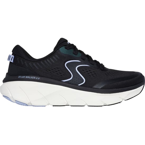 Skechers D'Lux Walker 2.0 Active Pace Textile Damenschuhe Schwarz/Lavendel - Image 2