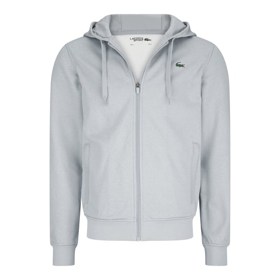 Lacoste Polyester Full Zip Hoodie - Grey
