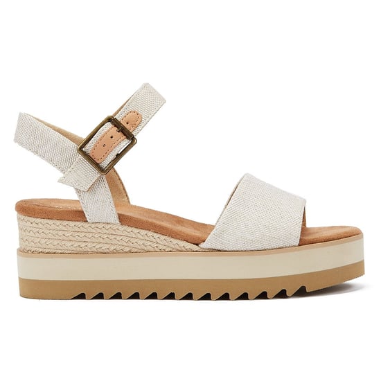 TOMS Diana Canvas Wedge Natürliche Frauen Weiße Sandalen - Image 4