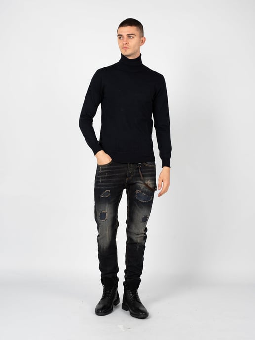 Xagon Man Pullover Turtleneck Herren dunkelblau - Image 2