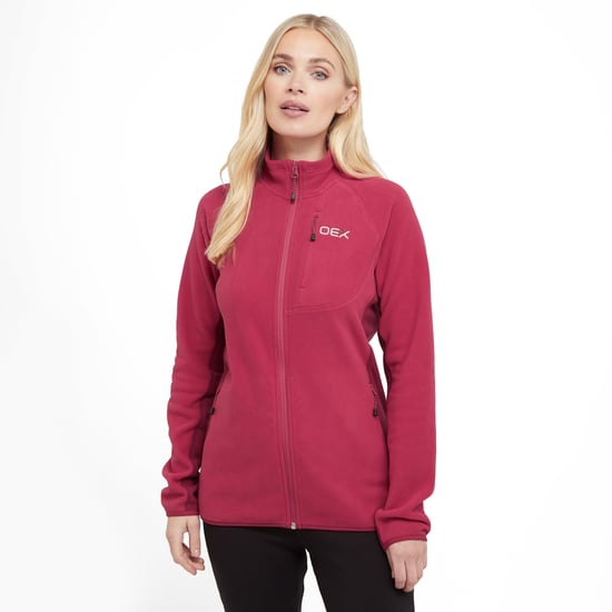 OEX Women's Ardmore Full Zip Fleece with Chest Pocket, Warm & Lightweight Mid-layer