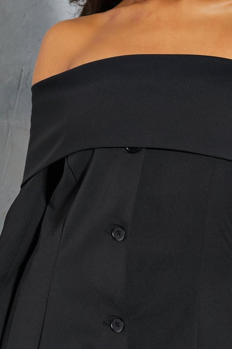 Tailored Bardot Blazer Dress