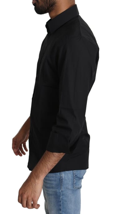 Dolce & Gabbana Schwarzes Baumwoll-Hemd für Herren - Image 2