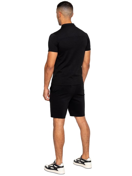 Enzo | Herren-Polo-Trainingsanzug-Set - Schwarz - Image 2