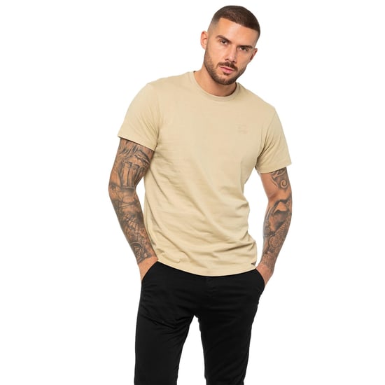 Enzo | Mens Crew Neck T-Shirt - Stone