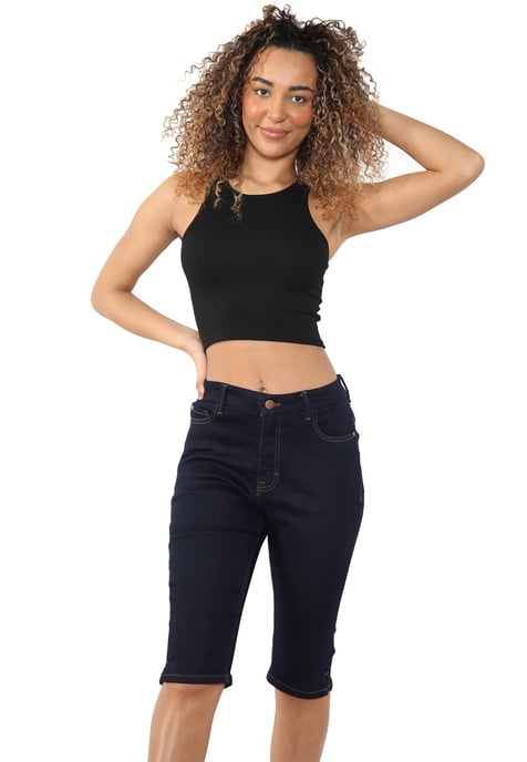 MYT Womens Magic Shaping hoch taillierte Denim-Shorts Indigo - Image 6