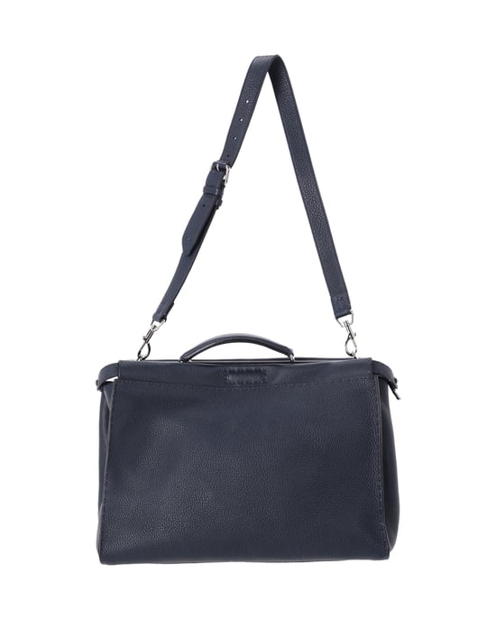 Fendi Große Peekaboo aus marineblauem Leder - Image 1