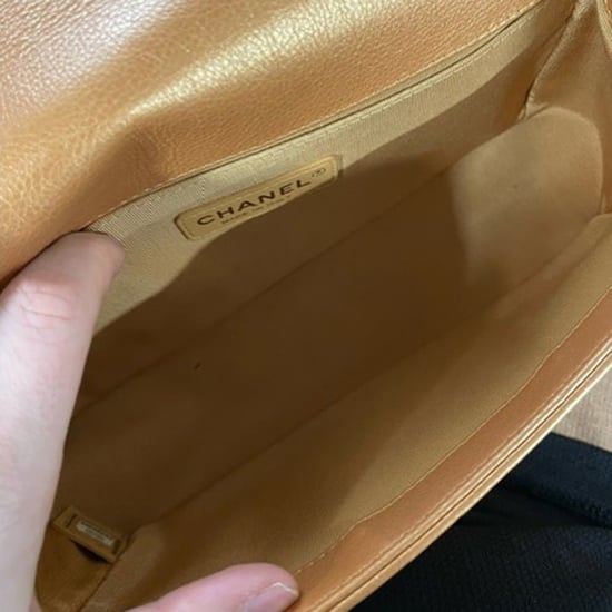 Chanel Gequiltete Mittelgroße Boy Flap Bag aus braunem Lammleder - Image 6