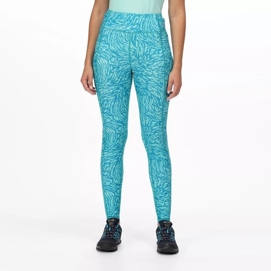 Regatta Womens/Ladies Holeen II Animal Print Leggings (Enamel Blue)