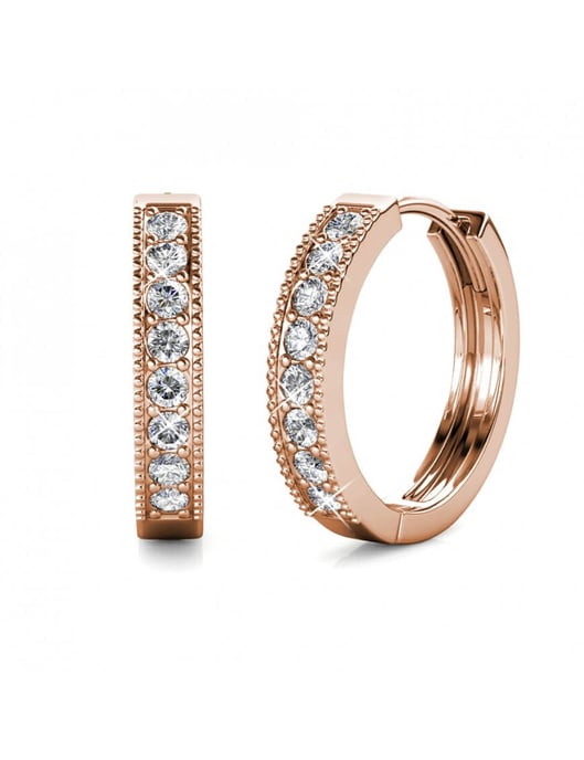 Eclat Ohrringe - Rose Gold und Kristall - Image 1