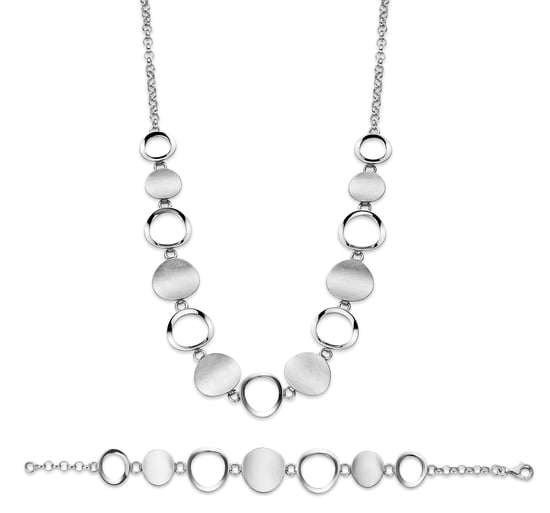 Orphelia Damen 925 Sterling Silber Set: Kette + Armband - Silber SET-025 - Image 1