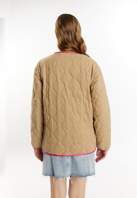 Dreimaster Steppjacke Damen Taupe - Image 4