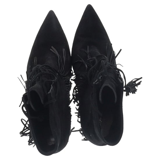 Aquazzura Mustang 105 Fransen Stiefeletten aus schwarzem Wildleder - Image 4