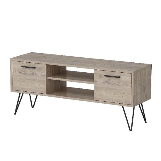HOMEMANIA Almira TV Stand, in Wood, Black