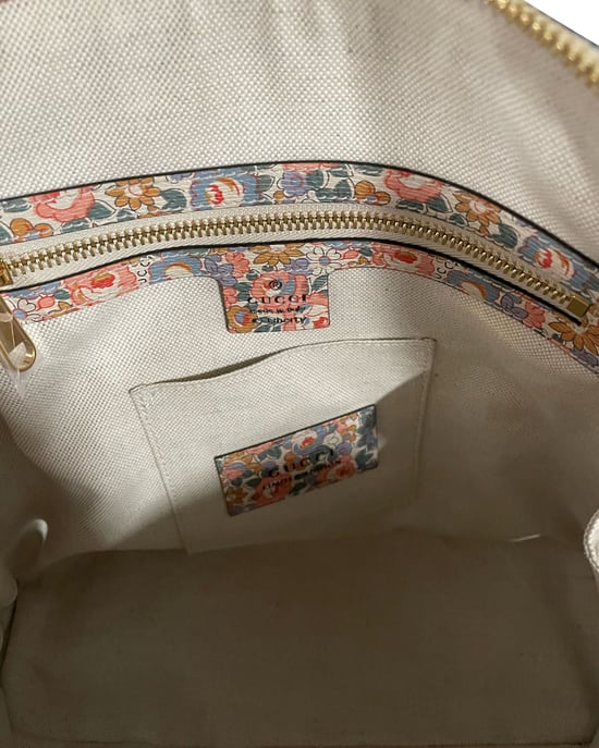 Gucci 1955 Horsebit Liberty London Blumen-Tote aus mehrfarbigem Leder - Image 6