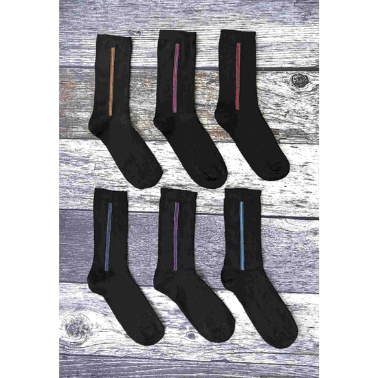 6 Paar Herren formelle gemusterte farbige Dress-Cotton-Socken - Image 2