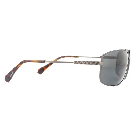 Polaroid Rectangle Mens Dark Ruthenium Grey Polarisierte Sonnenbrille - Image 4