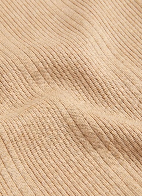 Ribbed Fine Knit Roll Neck Jumper