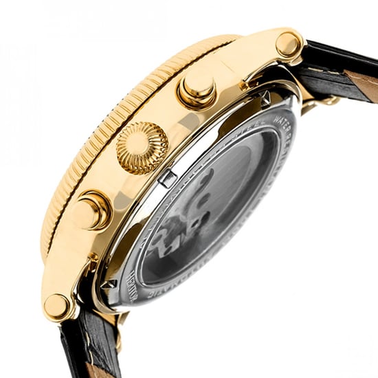 Heritor Automatikuhr Winston Halbskelett mit Lederarmband - Image 3