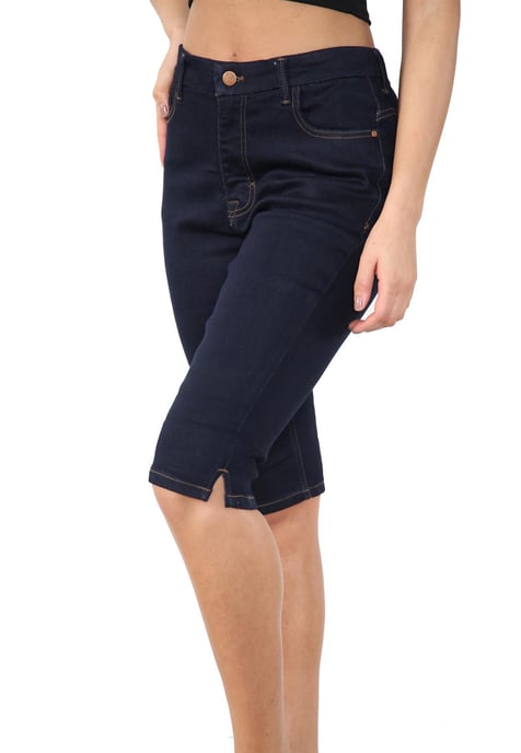 MYT Womens Magic Shaping hoch taillierte Denim-Shorts Indigo - Image 3