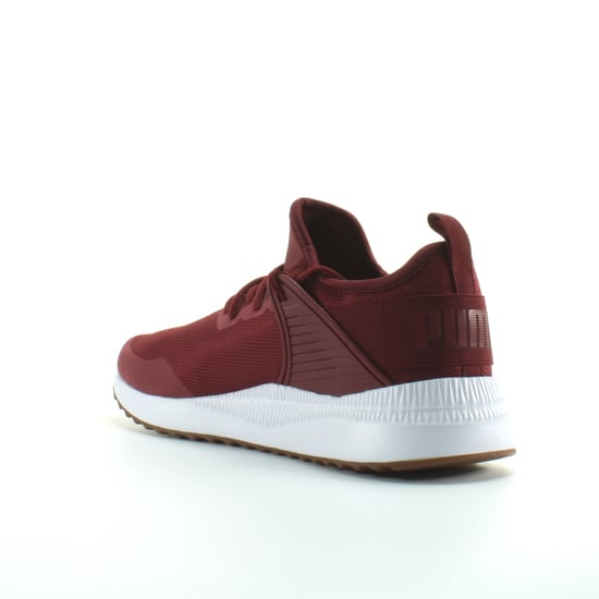 Puma Pacer Next Cage Burgundy Textile Mens Lace Up Trainers 365284 05