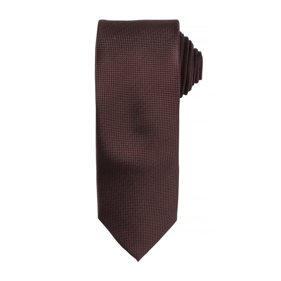 Premier Mens Micro Waffle Formal Work Krawatte (2er-Pack) (Braun) - Image 1