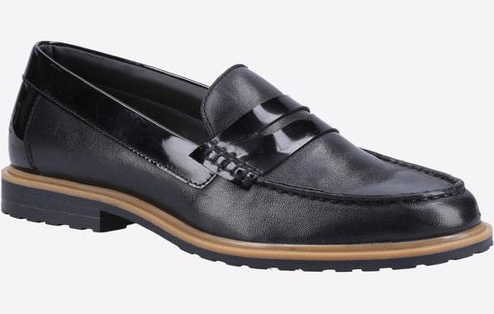 Hush Puppies Verity Slip On Damen-Schwarze-Lederloafer - Image 2