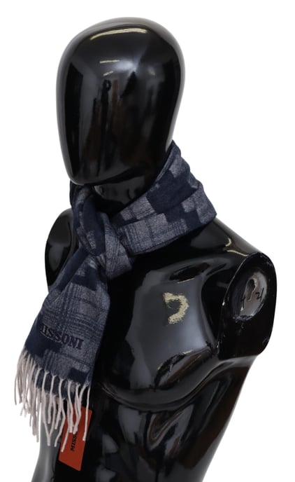 Châle unisexe en tricot cachemire multicolore pour hommes Missoni - Image 4