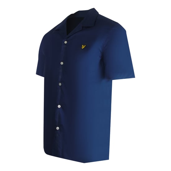 Lyle & Scott Marineblaues, kurzarmliges Resort-Hemd - Image 3