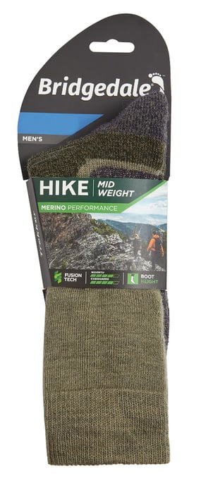 Bridgedale - Herren Wandern Midweight Merinowolle Socken - Grün - Image 2