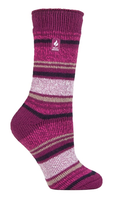 Wärmehalter - Damen Thermosocken für den Winter | Outdoor & Indoor Socken | Kuschelig & Flauschig | Geschenke für Frauen - Deep Fuchsia (Barcelona) - Image 1