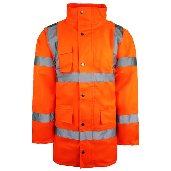 Dickies High Sesibility Motorroway Safety Mens Orange Jacke - Image 1
