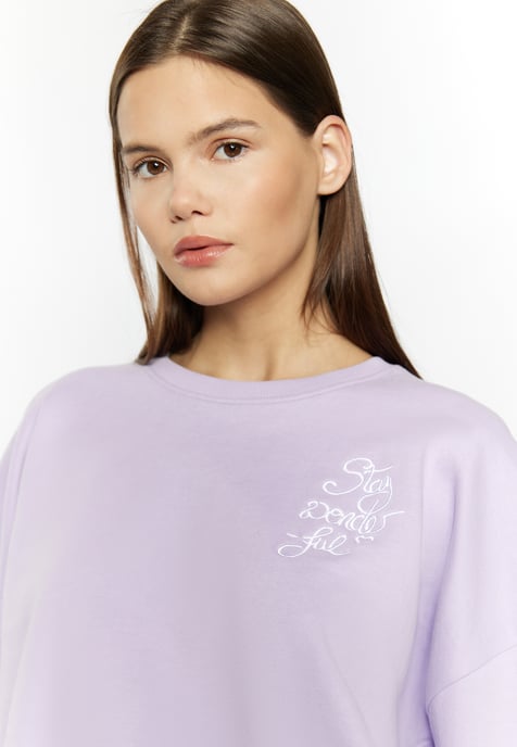 Mymo Sweatshirt kurz Damen violett - Image 5