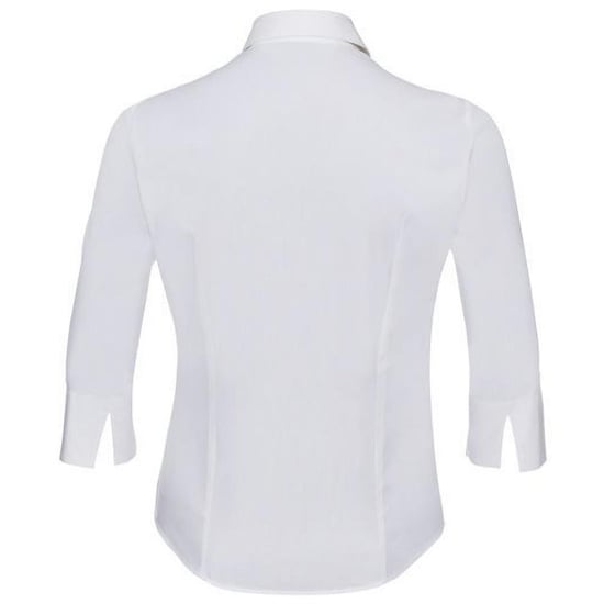Russell Collection Easy Care Bluse, 3/4-Armlänge (Weiß) - Image 2