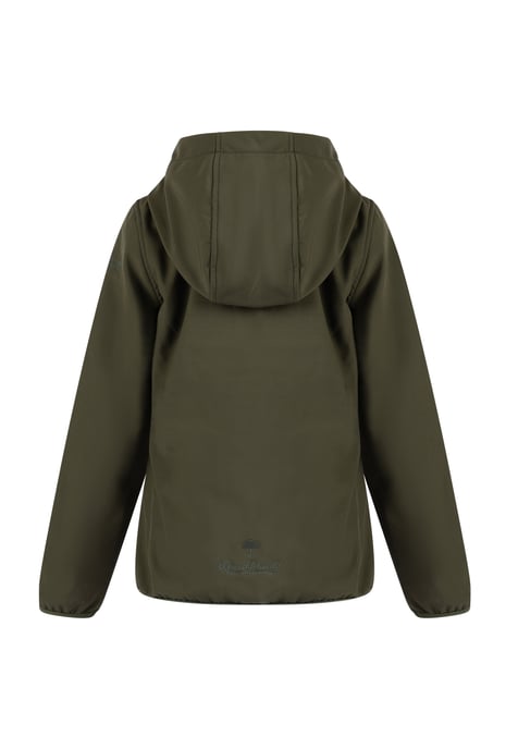 Schmuddelwedda Softshellblouson - recyceltes Material Mädchen Dunkeloliv - Image 2