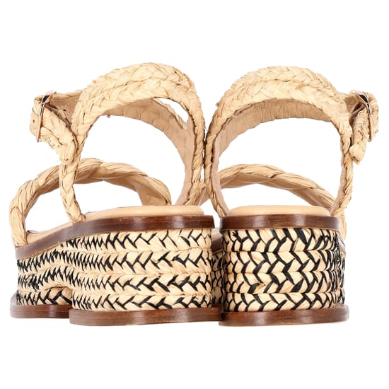 Gabriela Hearst + Clergerie Michael Plattform-Sandalen aus beigem Raffia - Image 5
