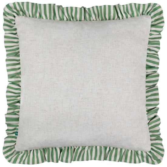 Wylder Tropics Okara Leopard And Fig Printed Ruffle Feather Rich Cushion