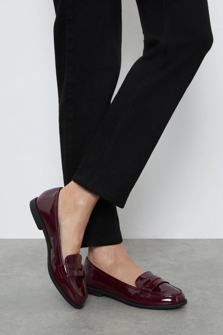 Dorothy Perkins Womens Loafer Flats Black Synthetic Day to Night Spring Summer
