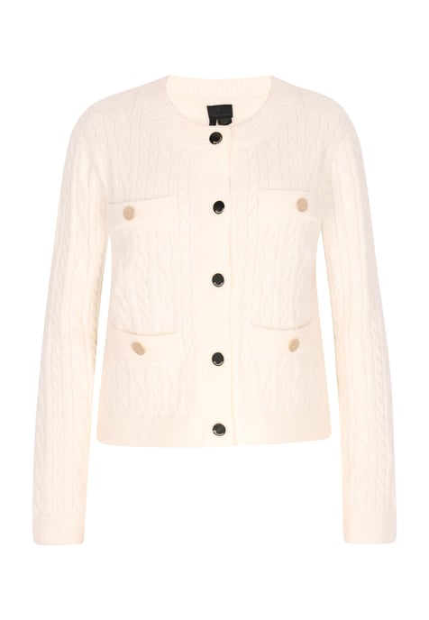 Dreimaster Cardigan Damen Wollweiss - Image 1