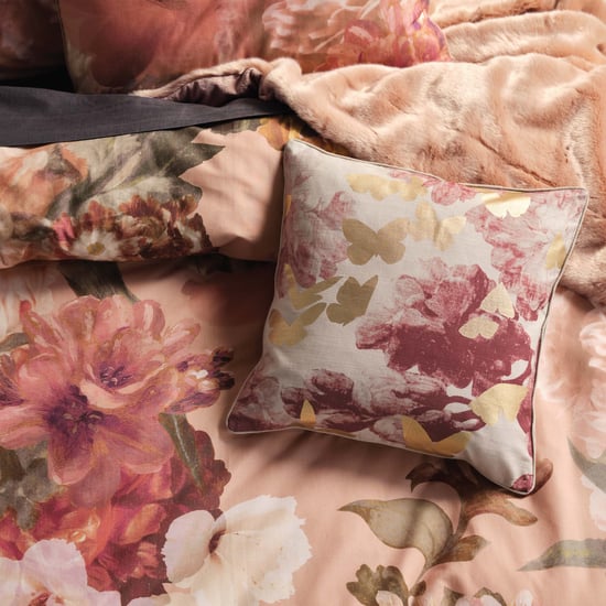 Linen House Flora Folienbedrucktes Blumen Federkissen - Image 2
