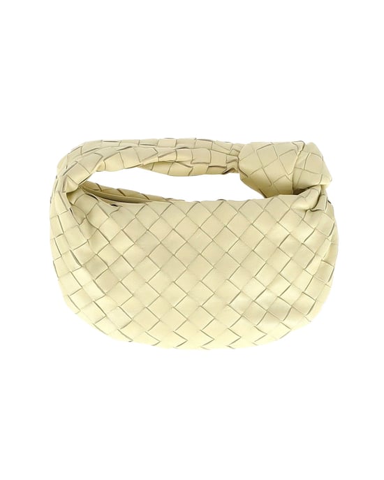 Bottega Veneta Mini Jodie Schultertasche aus cremefarbenem Leder - Image 1
