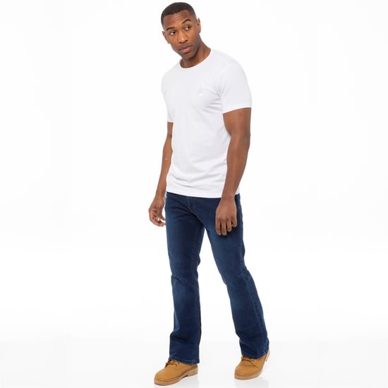 Enzo Herren Bootcut Stretch Denim Jeans - Image 6