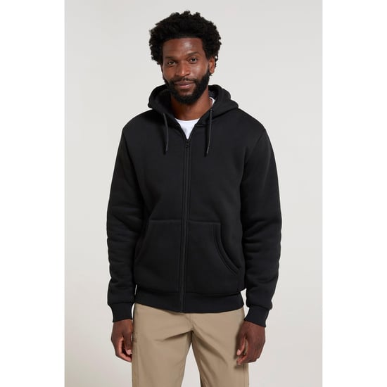 Mountain Warehouse Mens Dalton Borg Lined Full Zip Hoodie (Black)