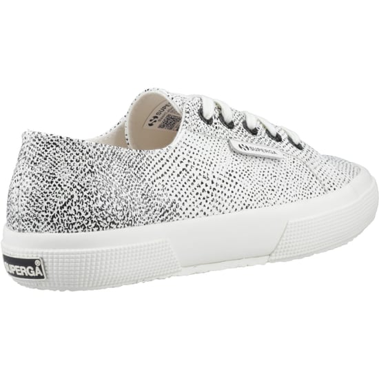 Superga 2730 Micro Faux Snake Faux Leder Damen Weiß Avorio/Schwarz Snake Trainers - Image 2