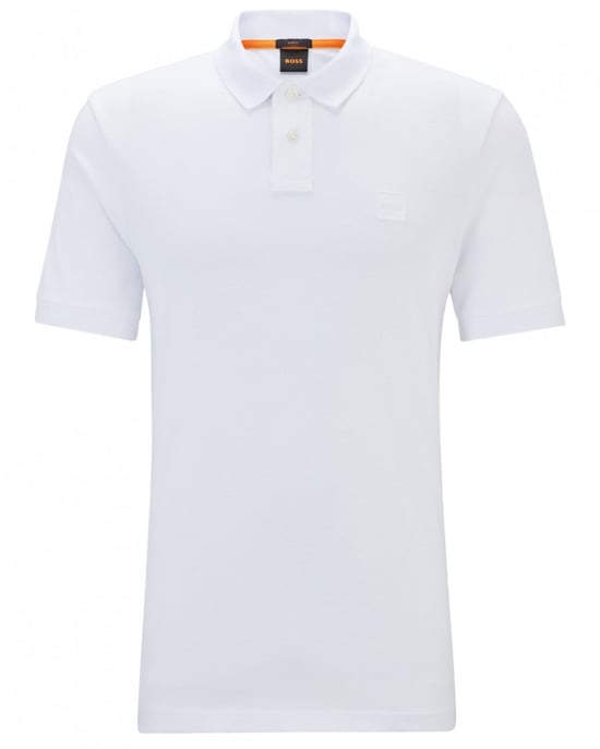 BOSS Orange Passenger Herren Stretch-Cotton Slim-Fit Polohemd mit Logo-Patch NOS - Image 1