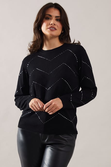 Zig Zag Beaded Jumper