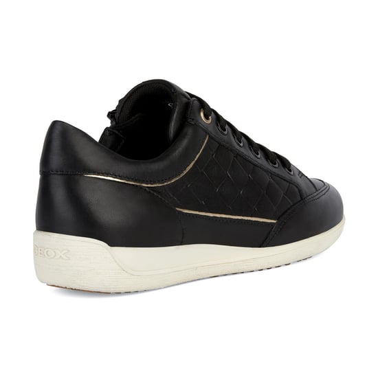 Geox D MYRIA Kunstleder Damenschwarze Turnschuhe - Image 2