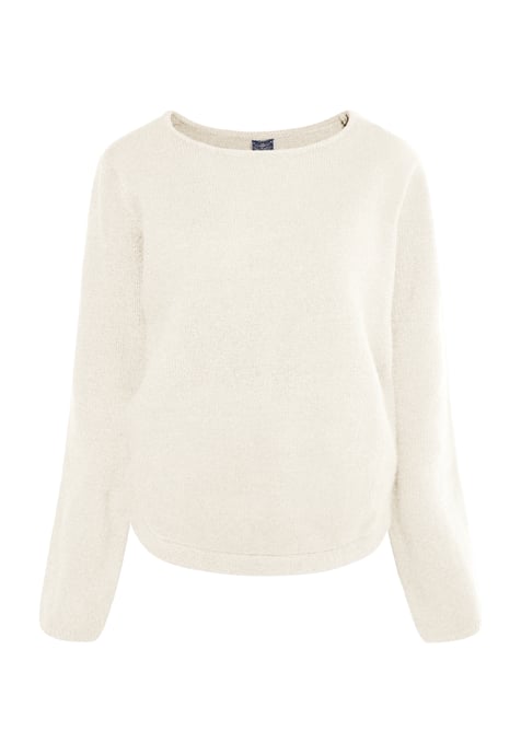 Dreimaster Strickpullover Damen Wollweiss - Image 1