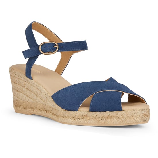 Geox D Gelsa Low C Leder Damen Navy Sandalen - Image 1