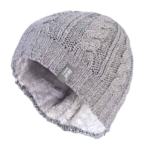 Thermische Fleece-gefütterte Damen-Wintermütze mit Zopfmuster - Image 1